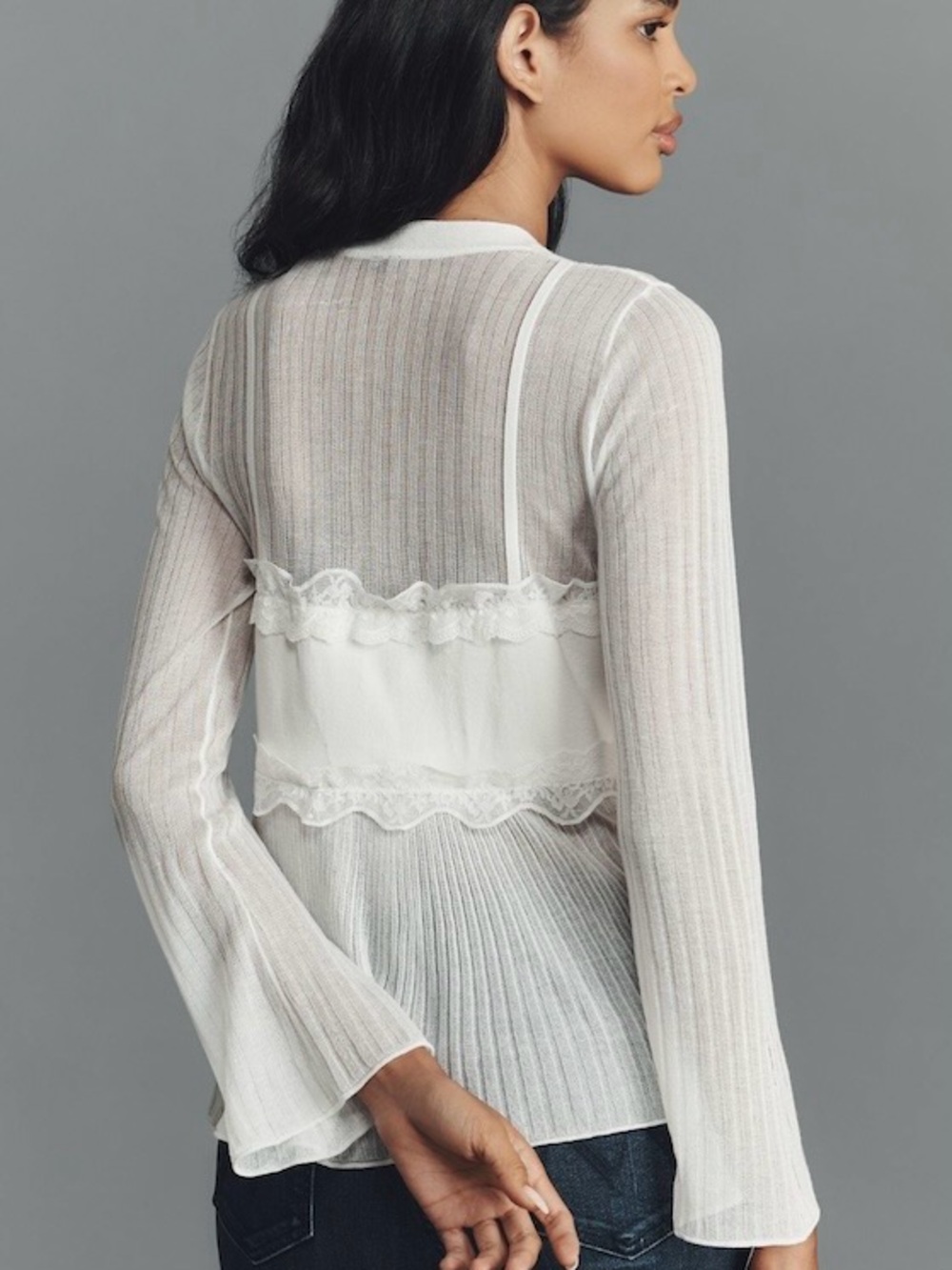 Anthropologie sheer lace twofer top-New with tag! - Picture 2 of 9